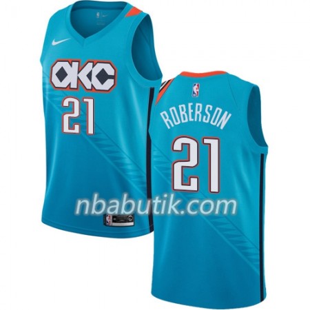 NBA Mænd Trøje Oklahoma City Thunder Andre Roberson 21 2018-19 Nike City Edition Blå Swingman NBA Mænd Trøje Oklahoma City Thunder Andre Roberson 21 2018-19 Nike City Edition Blå Swingman